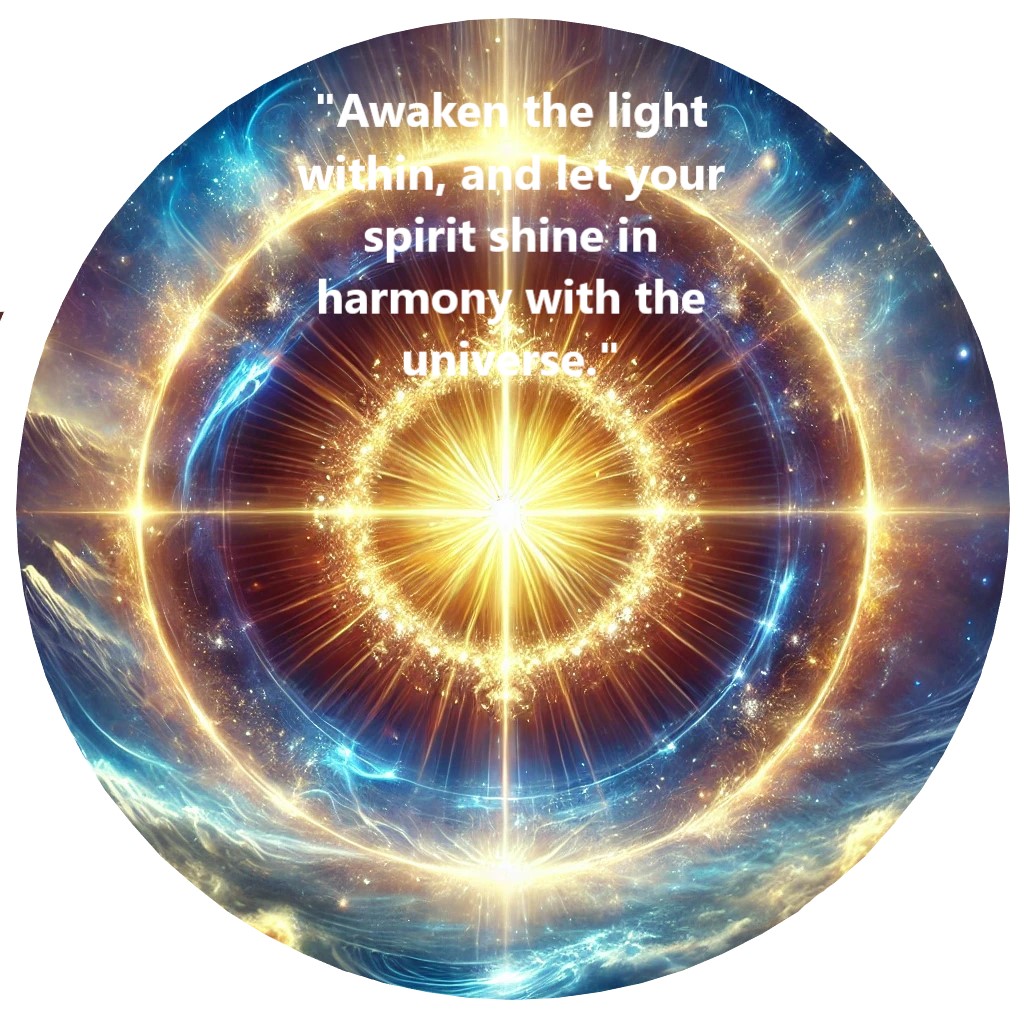 Shining spirit radiating light